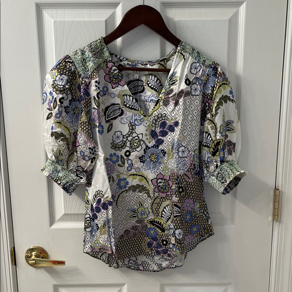 Hale Bob Multicolor Floral Blouse